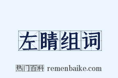 左睛组词是什么意思的图片